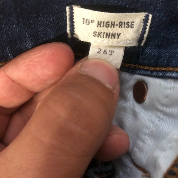 Madewell 10” High Rise Skinny Jeans Size 26T - Picture 4 of 4